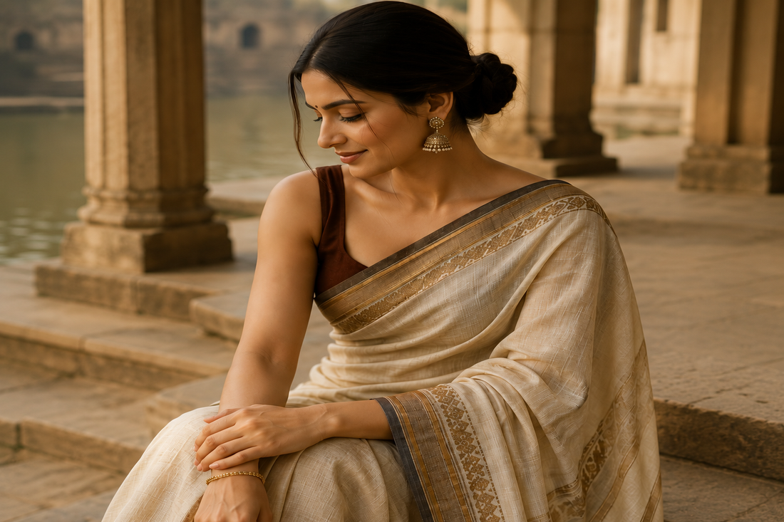 How to Style Your Maheshwari Saree🪷
